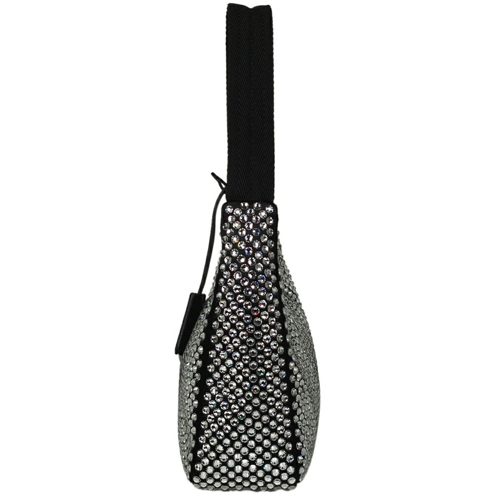 Prada Black Plate 2000 Re-Edition Crystal Handbag
